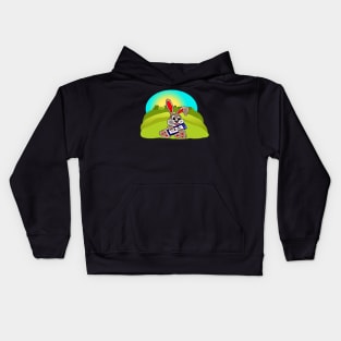 Bunny with New Phone Kids Hoodie